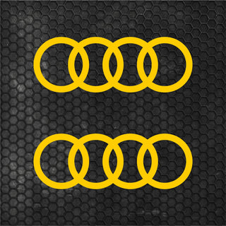 Set 2 Pcs Audi Emblem Graphic Decal Sticker