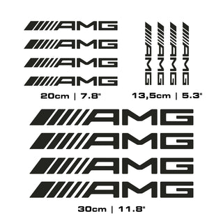 Set 12 Pcs AMG Sticker Decals