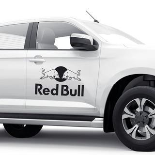 Set 4 Pcs Red Bull Emblem Graphic Energy Drink Sponsor Decals