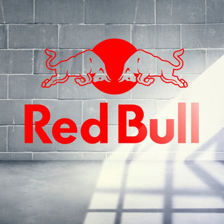 Set 4 Pcs Red Bull Emblem Graphic Energy Drink Sponsor Decals