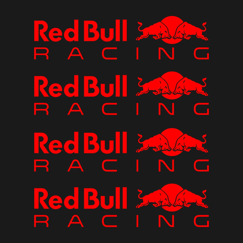 Set 4 Pcs Red Bull Racing Emblem Decal Sticker | Kit Redbull Premium Logo Decals