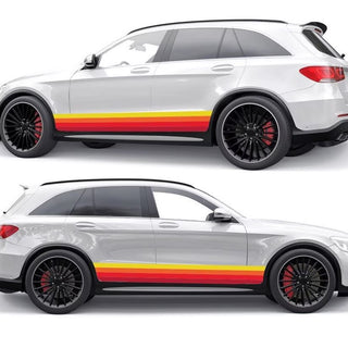 4 Styles Retro Graphics Stripes Decals both sides for Car, Vans and Caravan