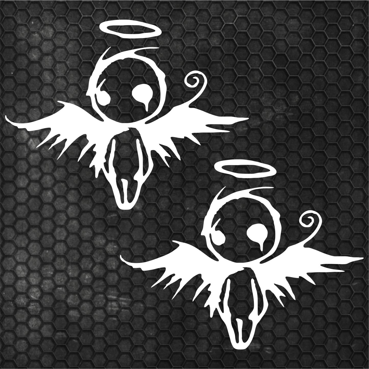 2 Pcs Sad Emo Angel Decal Sticker | Scary Angel Graphic Decal for Window, Vinyl Car Truck Van | Funny Stickers decor Angel Cover Adhesive wrap