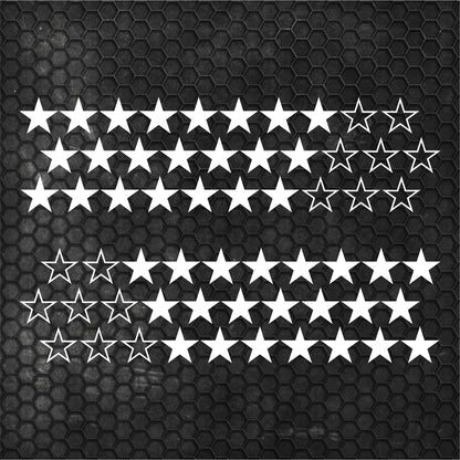 Kit 60 Pcs Sticker Stars on your car or any vehicle | Stickers for Auto Theme Stars 60 pieces Car Van Offroad Vehicle Adhesive graphic decal