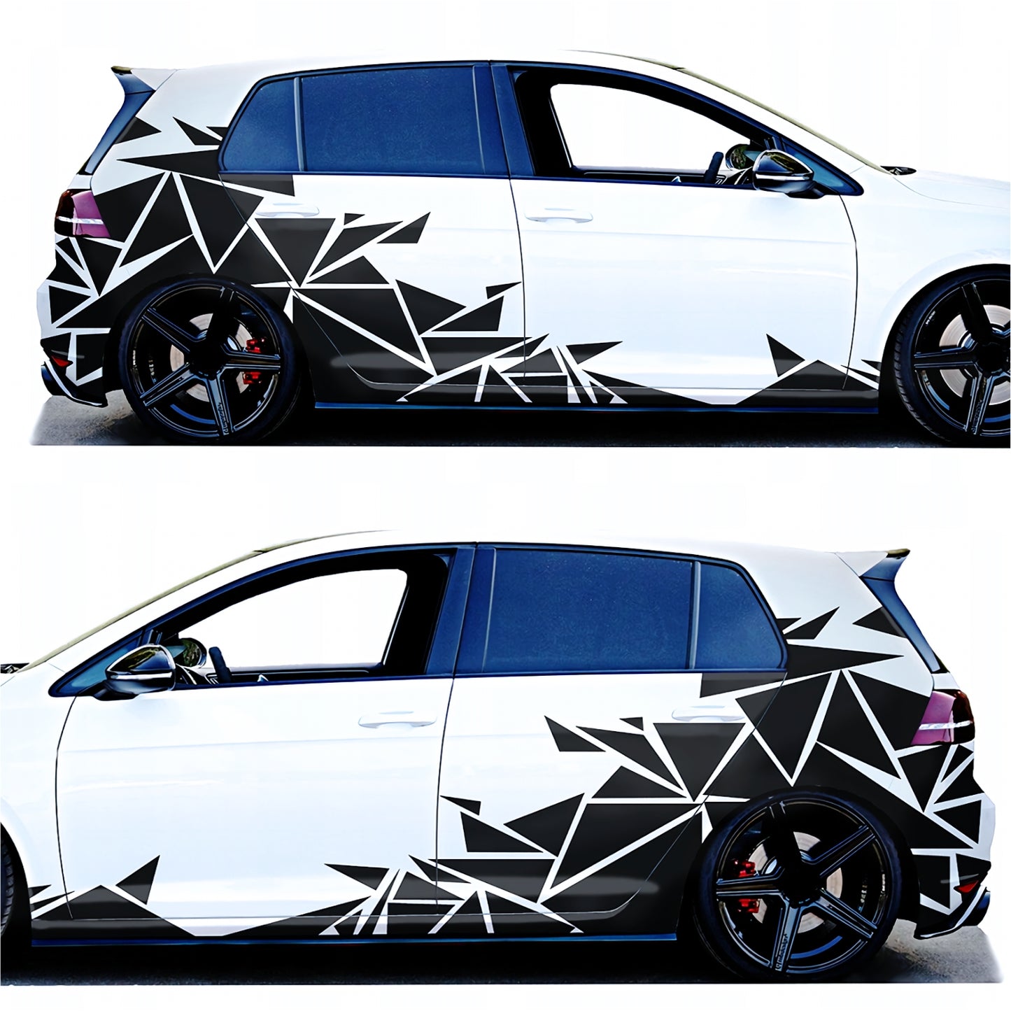 Kit 84 Pcs Triangles Camouflage Sticker Decal Graphics Both Sides | Universal Fit Body Racing Camo Car Van Offroad Vehicle Adhesive vinyl