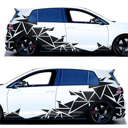 Kit 84 Pcs Triangles Camouflage Sticker Decal Graphics Both Sides | Universal Fit Body Racing Camo Car Van Offroad Vehicle Adhesive vinyl