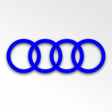 Set 2 Pcs Audi Emblem Decal Sticker | Premium kit 2 Logos Decals