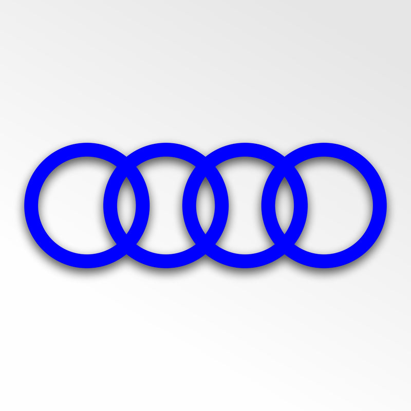 Set 2 Stück Audi Emblem Aufkleber Aufkleber | Premium-Set mit 2 Logos-Aufklebern