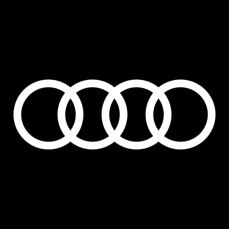 Definir 2 Pcs Audi Emblema Decalque Adesivo | Kit premium 2 decalques de logotipos