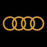 Definir 2 Pcs Audi Emblema Decalque Adesivo | Kit premium 2 decalques de logotipos