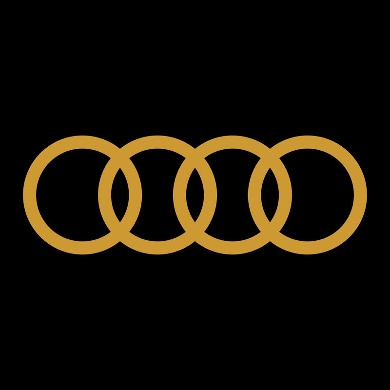 Set 2 Stück Audi Emblem Aufkleber Aufkleber | Premium-Set mit 2 Logos-Aufklebern