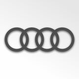 Set 2 Stück Audi Emblem Aufkleber Aufkleber | Premium-Set mit 2 Logos-Aufklebern