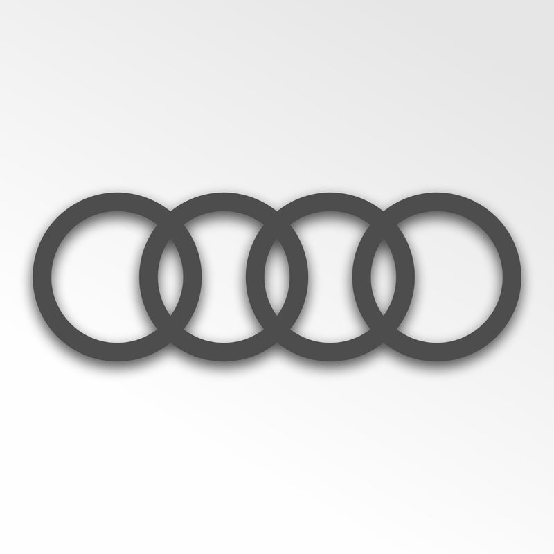 Set 2 Stück Audi Emblem Aufkleber Aufkleber | Premium-Set mit 2 Logos-Aufklebern