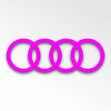 Set 2 Stück Audi Emblem Aufkleber Aufkleber | Premium-Set mit 2 Logos-Aufklebern