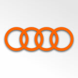 Set 2 Stück Audi Emblem Aufkleber Aufkleber | Premium-Set mit 2 Logos-Aufklebern