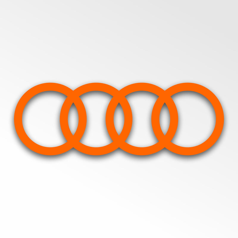 Set 2 Pcs Audi Emblem Decal Sticker | Premium kit 2 Logos Decals