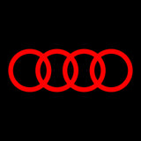 Set 2 Pcs Audi Emblem Decal Sticker | Premium kit 2 Logos Decals