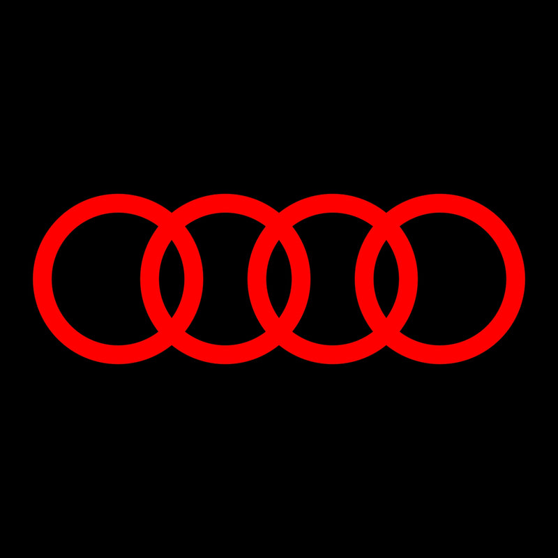 Set 2 Pcs Audi Emblem Decal Sticker | Premium kit 2 Logos Decals