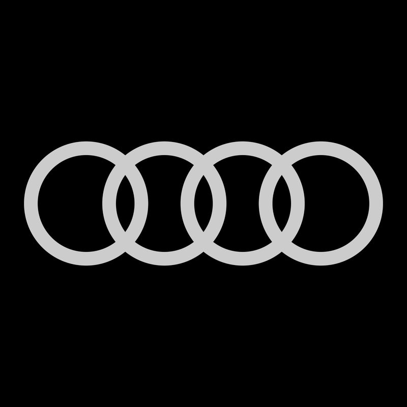 Definir 2 Pcs Audi Emblema Decalque Adesivo | Kit premium 2 decalques de logotipos