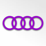 Definir 2 Pcs Audi Emblema Decalque Adesivo | Kit premium 2 decalques de logotipos