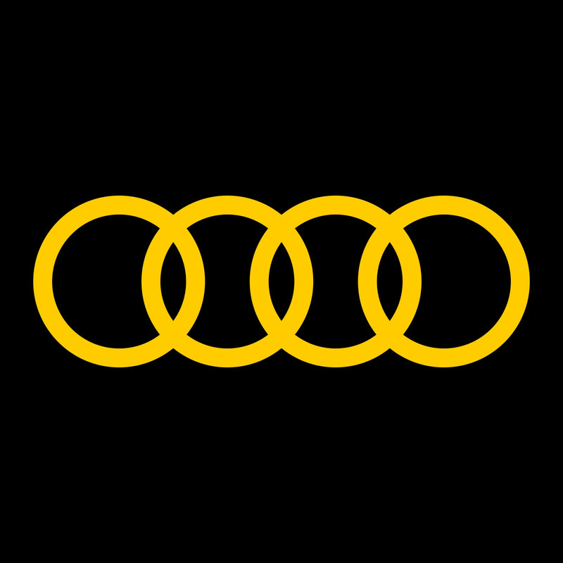 Set 2 Stück Audi Emblem Aufkleber Aufkleber | Premium-Set mit 2 Logos-Aufklebern