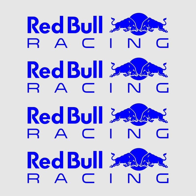 Set 4 Pcs Red Bull Racing Emblem Decal Sticker | Kit Redbull Premium Logo Decals