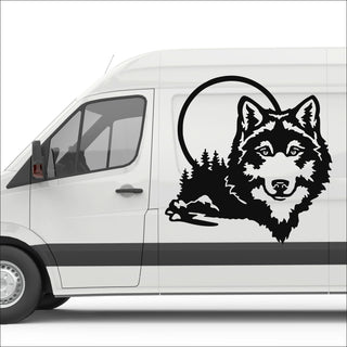 Set 2 Pcs Caravan Wolf in the forest Graphics Decals