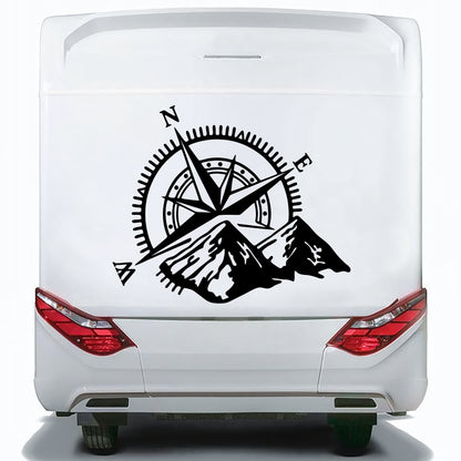 Set Caravan Motorhome Compass Cardinal Points Camper Graphics Sticker | Decals set for Camper Van or Caravan Decor Decals | Camper Adhesive