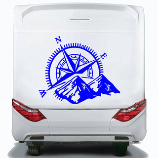 Set Caravan Motorhome Compass Cardinal Points Camper Graphics Sticker