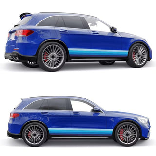 4 Styles Retro Graphics Stripes Decals both sides for Car, Vans and Caravan