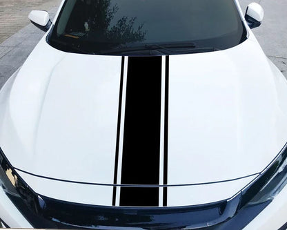 Set Car Van Hood Racing Stripe Sticker, Bonnet Bumper Vinyl Decal for Universal Van Roof Boot adhesives, Racing Stripes Camper decals wrap
