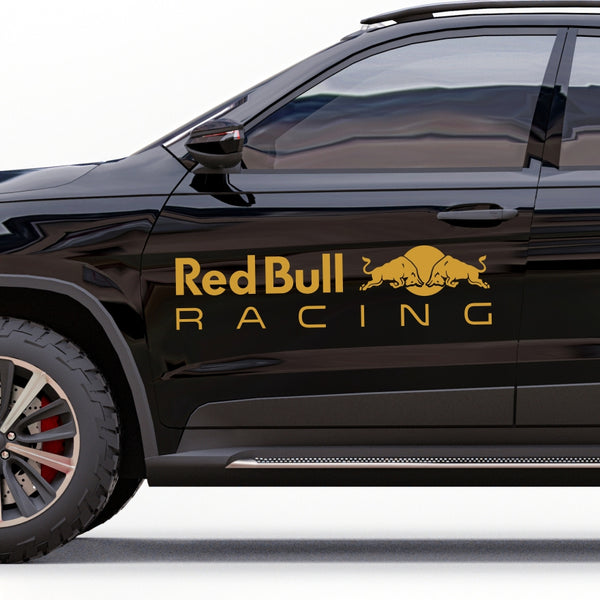 Set 4 Pcs Red Bull Racing Emblem Decal Sticker | Kit Redbull Premium Logo Decals