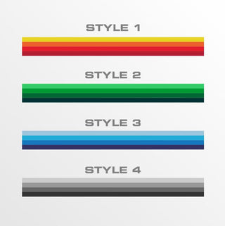 4 Styles Retro Graphics Stripes Decals both sides for Car, Vans and Caravan