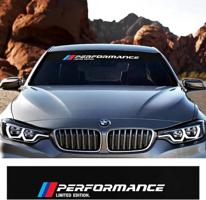 1 Pc Performance Limited Edition Graphic Windshield Sunstrip Sticker Banner Decal Rally Window Graphic | Stickers Motorsport Emblem Decor Kit