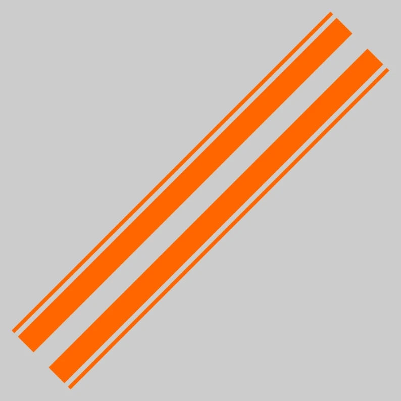 Set 2 Pcs Racing Hood Decal Black Stripes Sticker
