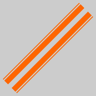 Set 2 Pcs Racing Hood Decal Black Stripes Sticker