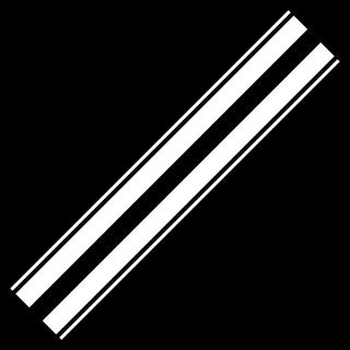 Set 2 Pcs Racing Hood Decal Black Stripes Sticker