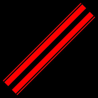 Set 2 Pcs Racing Hood Decal Black Stripes Sticker