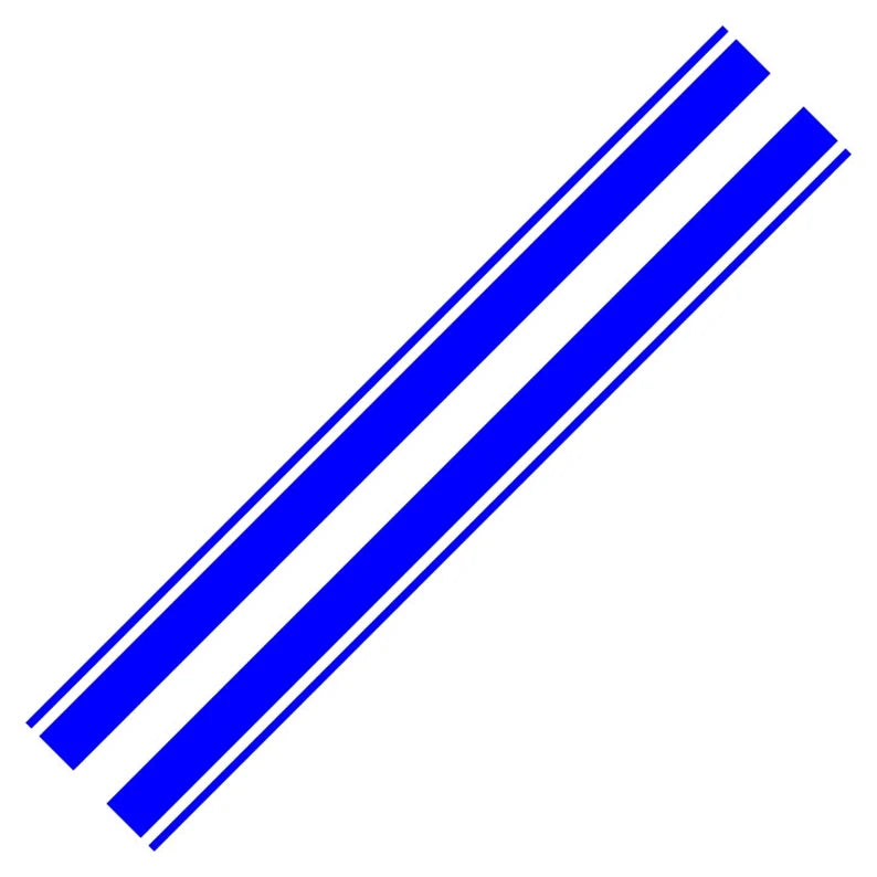 Set 2 Pcs Racing Hood Decal Black Stripes Sticker