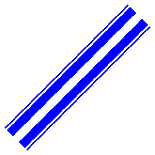 Set 2 Pcs Racing Hood Decal Black Stripes Sticker