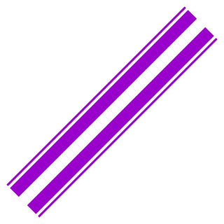Set 2 Pcs Racing Hood Decal Black Stripes Sticker