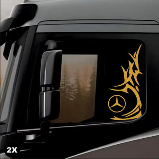 Set 2 Pcs Mercedes Corner Sides Decal Sticker