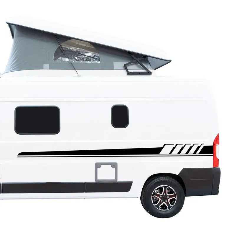 Set 2 Pcs Car Both Sides Stickers Wrap Racing Stripes