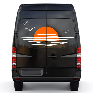 Kit Caravan Sunset among Clouds and Birds Graphics Decals