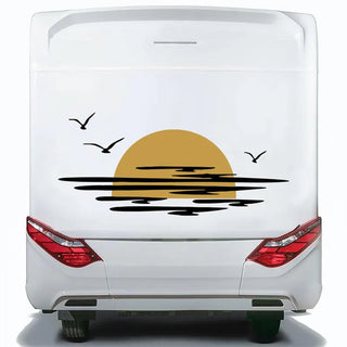 Kit Caravan Sunset among Clouds and Birds Graphics Decals