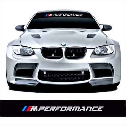 2 Models Pack M Performance Windshield Sunstrip with logo Sticker Banner Decal Rally Window Graphic | Stickers Motorsport Graphics Decor Kit