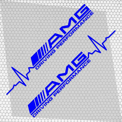 Kit 2 Pcs AMG Driving Performance Both Sides Graphics Emblem Decal Sticker | Mercedes Side Doors Adhesives cut vinyl set decor AMG Lovers