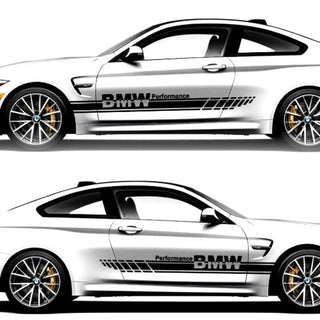 Set 2 Pcs BMW Performance Stripes Premium Decal Graphics