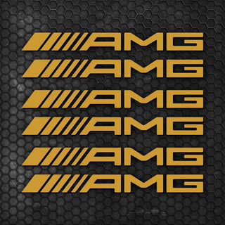 Kit 6 Pcs AMG Emblem Motorsport Graphic Decal Sticker