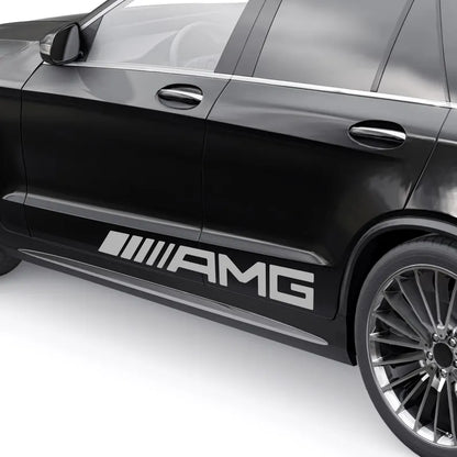 Kit 6 Pcs AMG Emblem Motorsport Graphic Decal Sticker | Set Both sides Premium Stripes Decal Graphics for car, SUV and truck vehicle decor